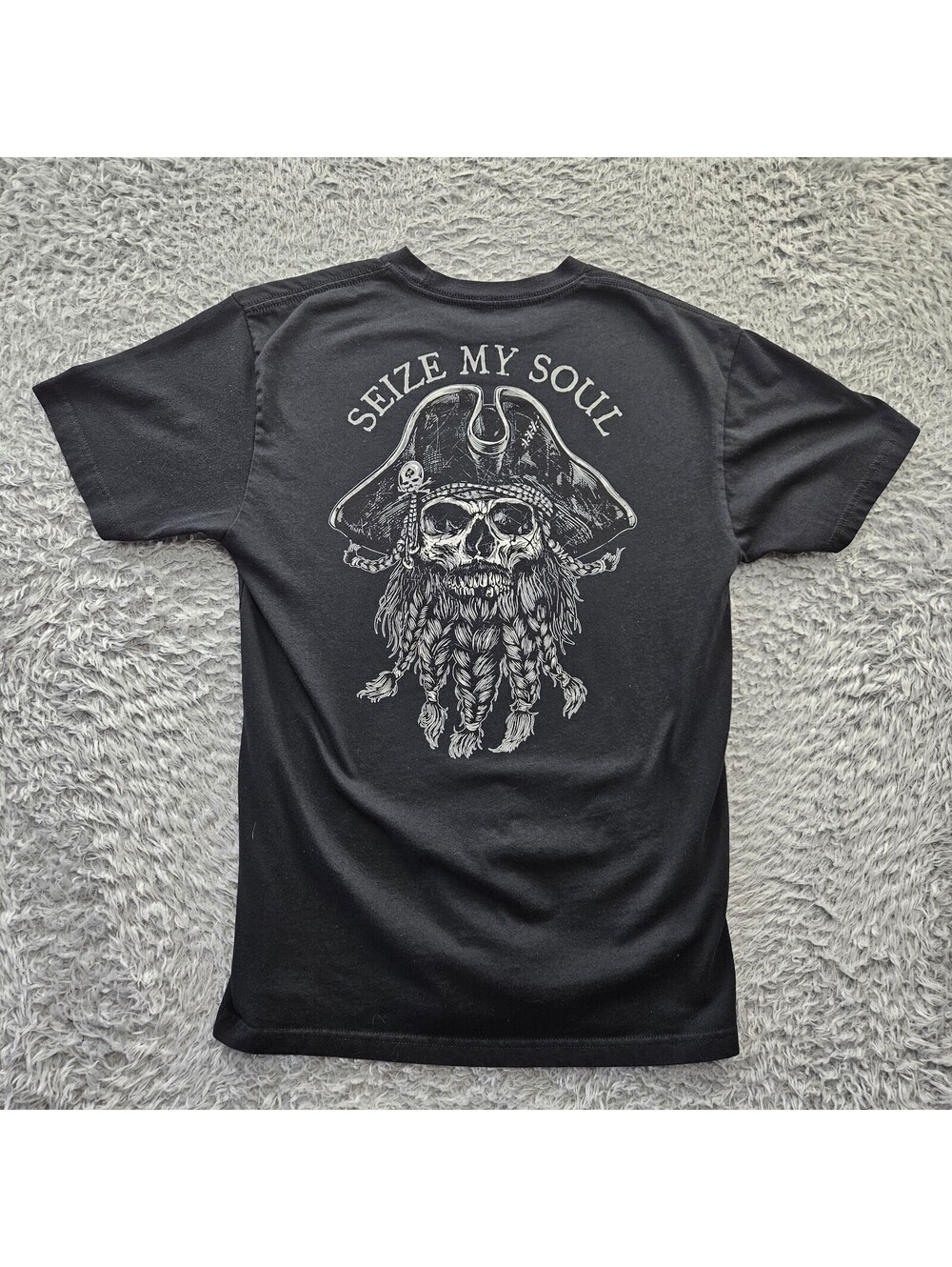 ZF Zero Foxtrot T Shirt Blackbeard Seize My Soul Men Small Made in USA Cotton